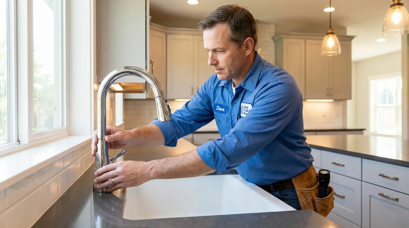 Kitchen faucet installation by Johns Plumbing LLC in Park Hills